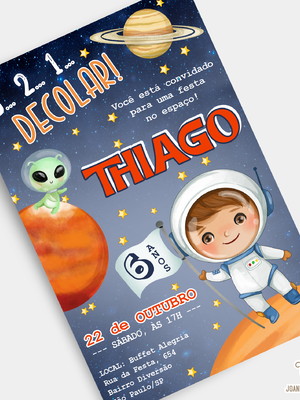 Convite digital astronauta