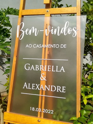 Placa "bem-vindos" -fosca - frete grátis