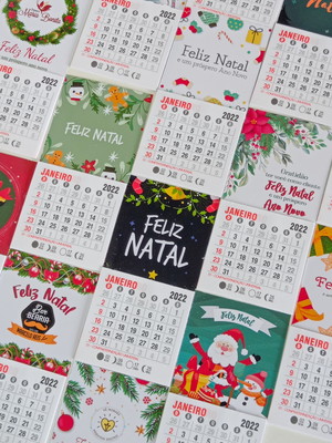 Ímã de geladeira com calendário natal 2024
