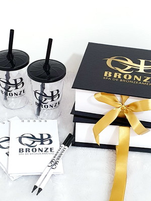 5 kit curso personalizado com caixa semi cartonada premium