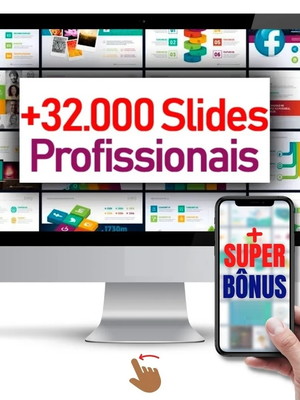 +32.000 slides comerciais editáveis + mockups - power point