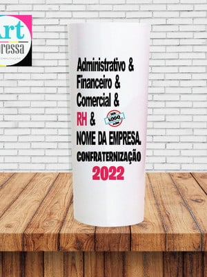 Copo long drink branco confraternização fim de ano
