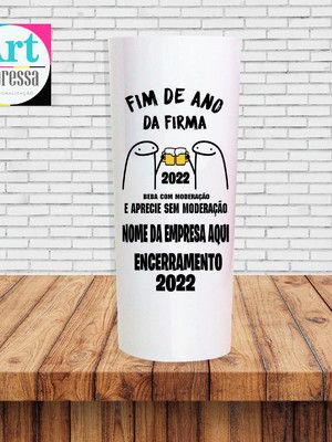 Copo long drink branco confraternização fim de ano