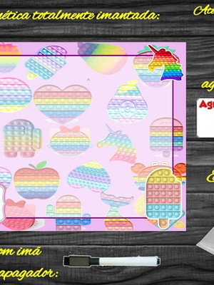 Lousa magnética pop it com embalagem