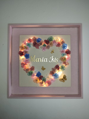 Quadro floral com led