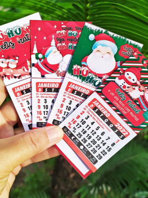 Mini calendário imã geladeira natal 2024