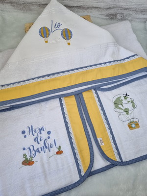 Toalha para bebê com capuz