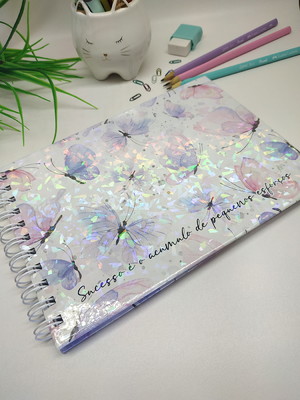 Planner semanal capa holográfica