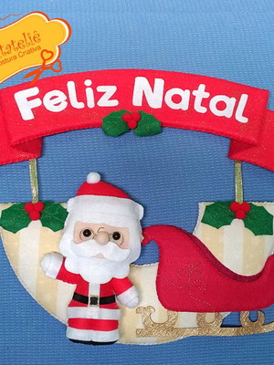 Guirlanda papai noel com trenó