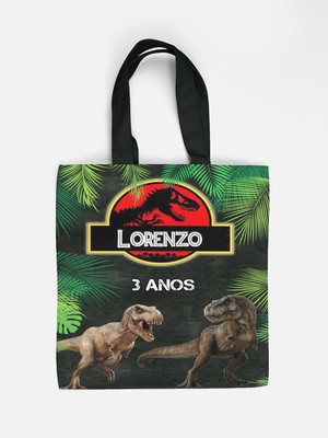 Sacolinha personalizada dinossauro jurassic park