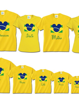 Kit família mickey bandeira com 10