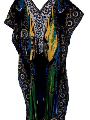 Vestido kaftan indiana tamanho unico plus size