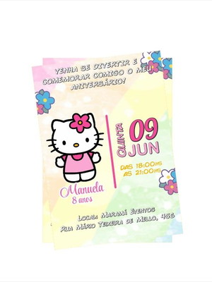 Convite hello kitty