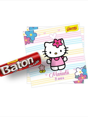 Rótulo baton hello kitty