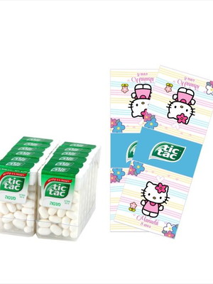 Rótulo tic tac hello kitty