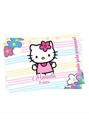 Tag de agradecimento hello kitty
