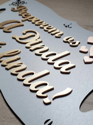 Placa cerimonial personalizada luxo linda dourado ou rose