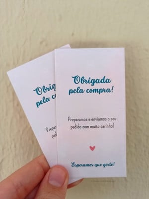 Cartão de agradecimento cliente
