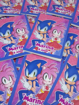 Bloquinho sonic e amy