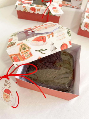 Caixa para 1 brownie natal (não acompanha doces)