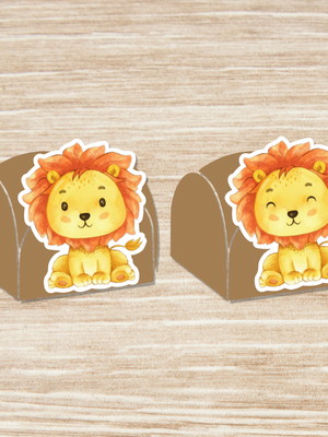 Forminhas para doces docinhos festa leão aquarela