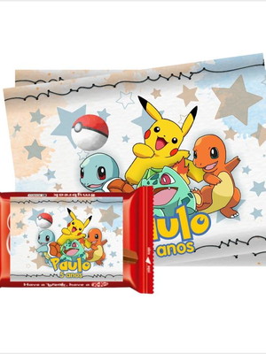 Rótulo kit kat pokémon