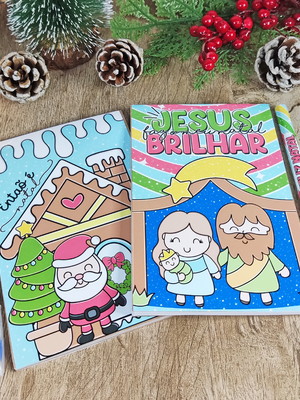 Bloquinho personalizado natal + caneta 14x9 cm