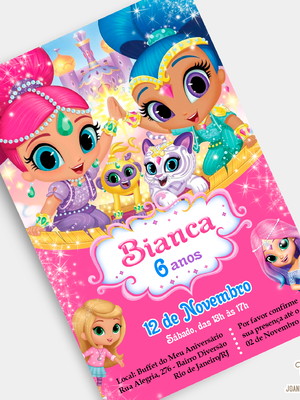 Convite digital shimmer and shine