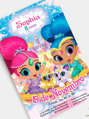 Convite digital shimmer and shine