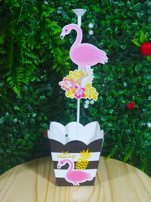 Cachepo flamingo / centro de mesa flamingo