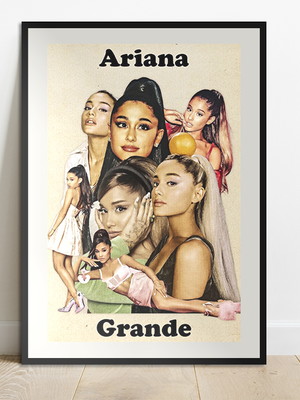 Quadro placa mdf poster ariana grande