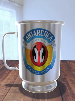Caneca de alumínio 400 ml cervejas personalizada