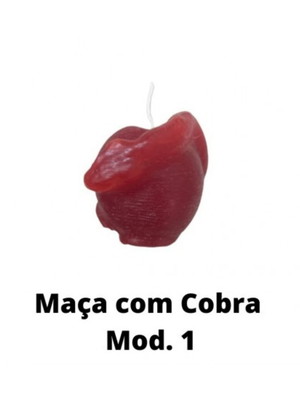 Vela de magia maça com cobra mod.1 - 5cm
