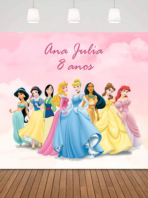 Painel de festa infantil princesas