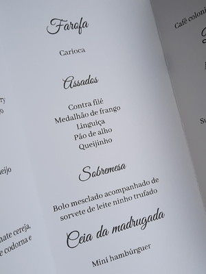 Cardápio