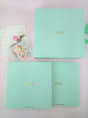 Álbum de fotos e livro do bebê hot stamping