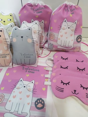 Kit festa do pijama gatinhos