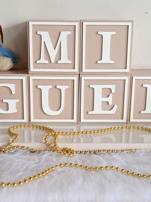 Cubo mdf 10 cm personalizado com nome