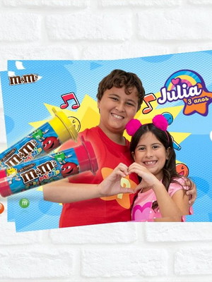 Rótulo m&ms maria clara e jp