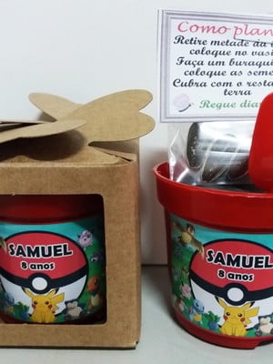Lembrancinha para plantar pokemon