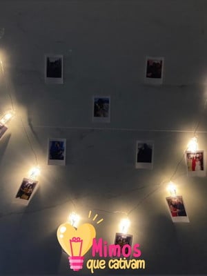 Polaroid em varal de led (10 fotos)