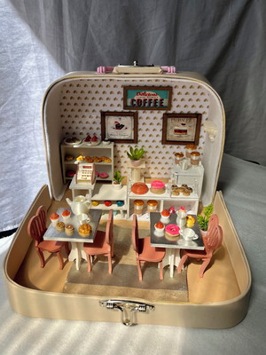 Café maletinha casinha boneca polly lol sylvanians