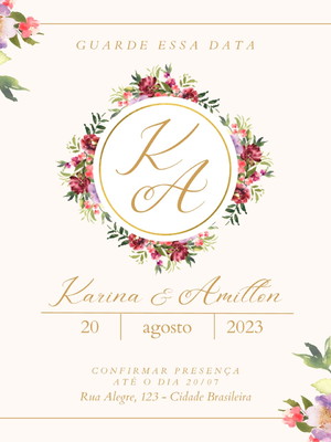 Convite digital casamento