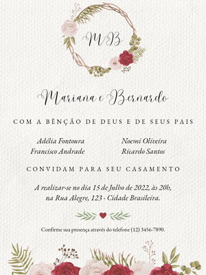 Convite digital casamento
