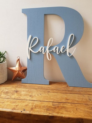 Letra com nome em mdf personalizado 45cm