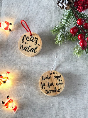 Enfeite de natal pinus personalizada arvore de natal