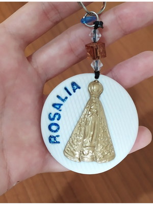 Chaveiro nossa senhora aparecida em biscuit