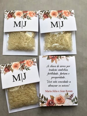 Chuva de arroz personalizada