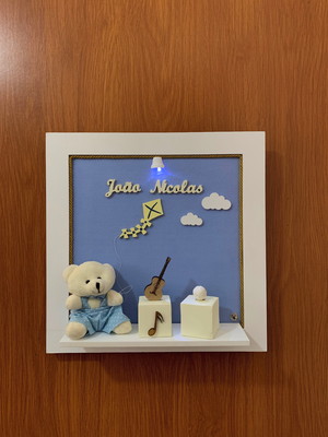 Quadro maternidade com led joão nicolas