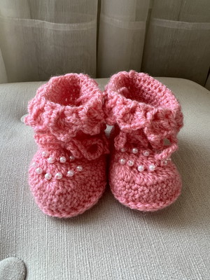 Sapato bebê de crochê